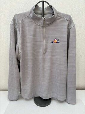 Tommy Bahama IslandZone 1/4 Zip Pullover Mens XL Gray Colorado Logo